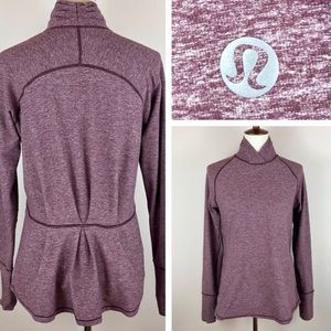 Lululemon Warm Your Core Long Sleeve Tee Red 12